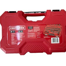 CRAFTSMAN 39pc Metric Mechanics Tool Set CMMT45234 Chrome w/ Red Hard Case picture