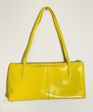 Hobo the Original Yellow Patent Leather Purse Shoulder Bag Some Marks picture