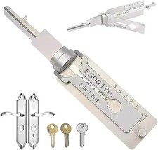 Key Decoder 2 In 1 Portable Lock Picking Set Hook And Pickup Tool Kit Ergonomic picture