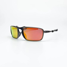Oakley Badman Polarized Sunglasses OO6020 X Metal Dark Carbon/Ruby Iridium picture