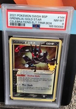Pokémon 2021 Celebrations BSP Greninja Gold Star SWSH144 PSA 8 NM-MT Holo picture