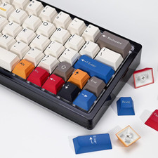 KBDiy Retro100 Keycaps Set,143 Keys Vintage White Cherry Profile PBT Custom K... picture