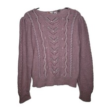 💗 Vintage Country Concepts Pink Knit Sweater – Women’s M – Handmade Look 💗 picture
