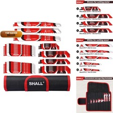 Shall 34pcs Carbide Steel Saw Blade Kit Tree Pruning Wood Metal Plastic picture