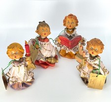 Vintage Christmas Fontanini Simonotti 4 Pc Choir Boys Italy 1987 With Tags picture
