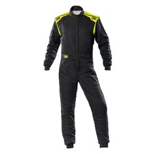 OMP First-S Anthracite Yellow Rally Suit New FIA Approved 8856-2018-All sizes picture
