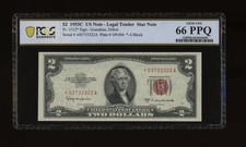 DBR 1953-C $2 Legal STAR Gem Fr. 1512* PCGS-B 66 PPQ Serial *03733322A picture
