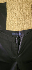 French Connection Women’s Black Dress Trousers Size 10 Straight Leg Flat Front picture