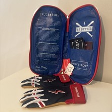 Bruce Bolt Patriot Series Liberty Navy Red Short Cuff Batting Gloves Youth Large picture