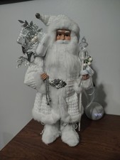 Santa Claus Figurine Christmas, White 19 in, picture