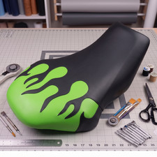 Suzuki King Quad 450 500 700 750ASI LT-A700X Green Black Vinyl Seat Cover picture