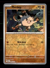 Mankey 090/182 Common Destined Rivals Pokemon Reverse Holo Near Mint picture