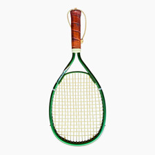 Vintage Wilson Conquer Green Tennis Racquet, Leather Grip 4 1/2
