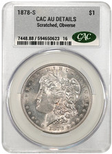 1878 S Morgan Silver Dollar CAC AU Details picture
