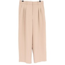 Aritzia Wilfred The Effortless Pant Beige High Rise Wide Leg Cropped Size 4 picture