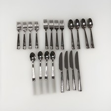 Gourmet Settings Terra Stainless Steel Flatware Set 20 Piece 4x5 NO ORIGINAL BOX picture