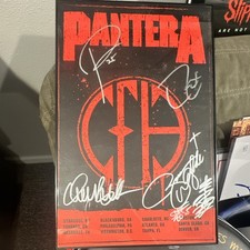 Pantera Autographed Tour Poster Signed by Band Members - Rock & Pop picture