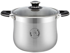 Olla de acero inoxidable 11.5 QT con tapa, asas, gran capacidad cocina picture