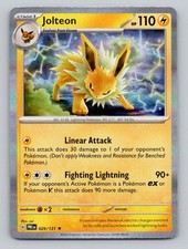 Jolteon 029/131 Rare Prismatic Evolutions Pokemon Holo Near Mint picture