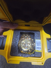 Invicta Reserve Men's Quartz Chronograph Date Gold Tone SS Bracelet w/ Box picture