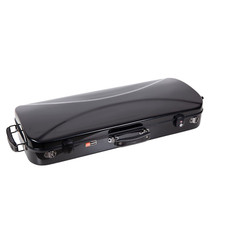 Crossrock Fiberglass Double Violin Case - Two 4/4 Violin, Backpack, Black Case picture