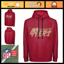 NFL Men's Distressed Performance Hoodie - Team Wordmark Pullover Sweatshirt picture