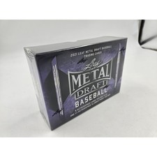 2021 Leaf Metal Draft Baseball HOBBY JUMBO BOX 10 AUTO PER BOX Sealed picture
