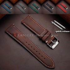 Leather Watch Band 18mm 20mm 22mm 24mm  Quick Release Replacement Watch Strap picture