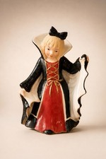 Vtg Lenox Bella The Vampire Girl Halloween Figurine Porcelain Gold Trim, Retired picture