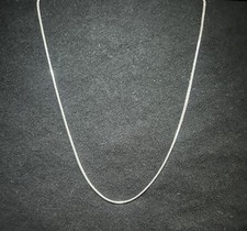 925 Sterling Solid Silver Plated 1mm Snake Chain Necklace 18inch picture