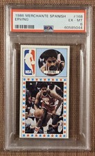 1986 Merchante Spanish #168 Julius Erving Los Angeles Lakers Basketball Card PSA picture
