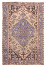 Vintage Traditional Hand-Knotted Area Rug 4'8