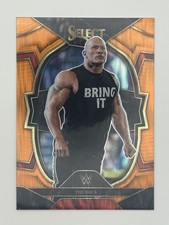2023 PANINI SELECT WWE THE ROCK #31 ORANGE FLASH CONCOURSE picture
