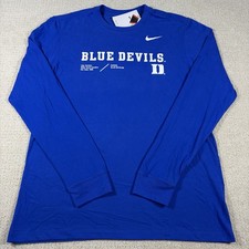 Nike NCAA Duke Blue Devils Durham NC Long Sleeve Shirt Blue NEW Men’s Size XL picture