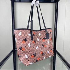 COACH CW450 City Tote in Signature Canvas with Halloween New Outlet picture