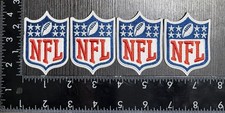 LOT OF 4 Larger NFL LOGO SHIELD IRON ON  PATCH SEE PHOTOS/ RULER picture
