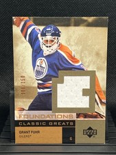 2002-03 UD Foundations Grant Fuhr Classic Greats Silver Jersey 008/150 G-GF HOF picture