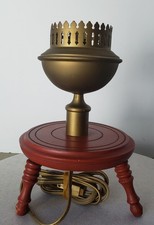 Vintage Mini Electric Old Candleholder Style in a brass Mid Century Bulb picture