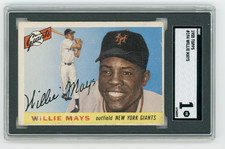 1955 Topps - High # Willie Mays #194 San Francisco Giants SGC 1 (Ink on back) picture