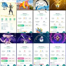 Pokemon Acc Go Lvl 70 177 Legendary /146 Shiny /9 Perfect picture