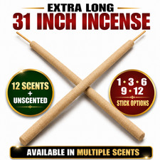 31 Inch Jumbo Incense Sticks Outdoor Pick Scent 1,3,6,9,12 Pack Long Burning picture