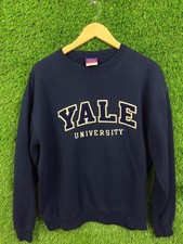 Vintage Champion Yale University Collegiate Crewneck Sweatshirt Navy Large picture
