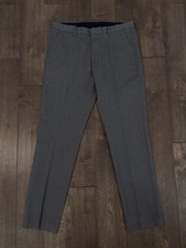 Bonobos Mens Grey Flat Front Tuesday Dress Pant Size 33X32 Slash Pockets Stretch picture