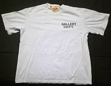 Gallery Dept. Men's Light Blue Graphic Logo Crew Neck Short Sleeve T-Shirt L picture