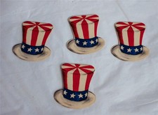Vintage Uncle Sam's Hat Patriotic Bridge Tally Cards Unused picture