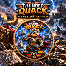 #4 Thor Thunder Quack Force Duck 1 oz Copper Colorized Round Limited Mintage picture
