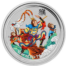 Australia 2016 Lunar Year of Monkey King Sun Wokong $1 1 Oz Silver Dollar picture