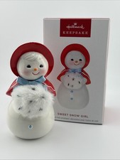 Hallmark Keepsake 2025 Sweet Snow Girl Limited Edition Porcelain Ornament picture
