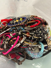 Mixed Fashion Jewelry Lot 50+ Bracelets Earrings Necklaces Chains Pearl picture