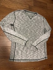 True Grit Women’s Gray Waffle Knit Long Sleeve Top Contrast Stitching Casual picture